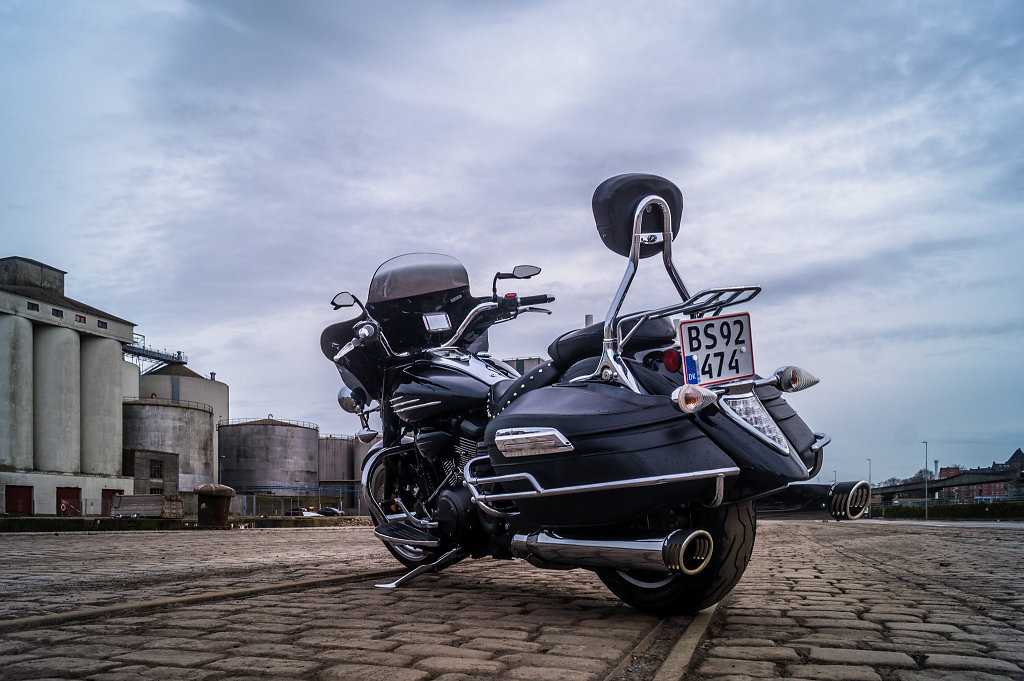 Model and Motorcycle